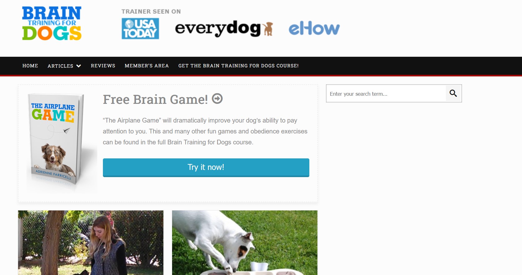 Brain Training for Dogs affiliate program, digital course for dog owners