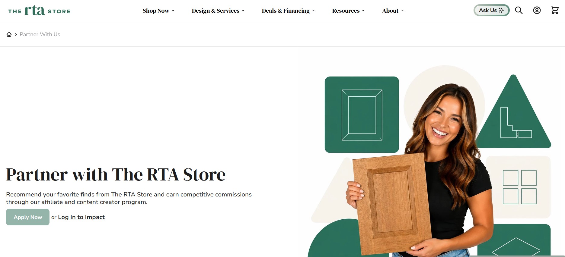 The RTA Store affiliate program page on ShareASale