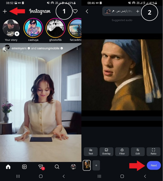 Creating a new Instagram post before adding a collaborator