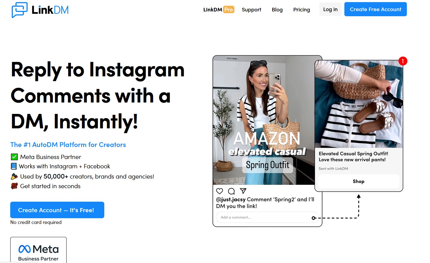 LinkDM Instagram automation tool
