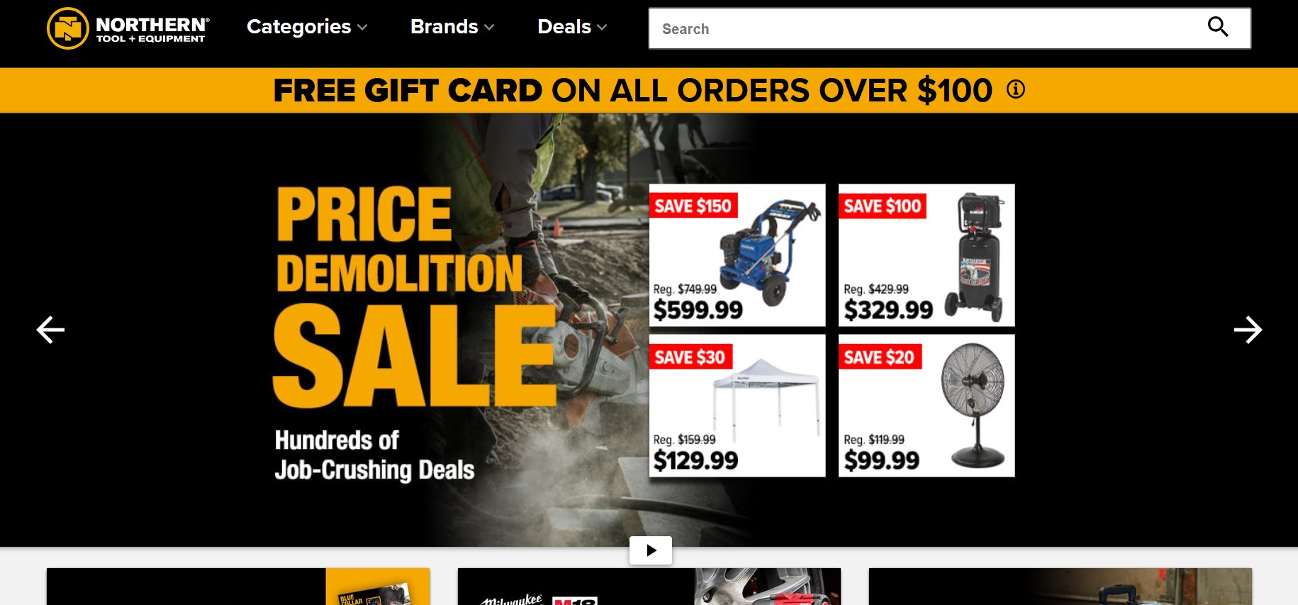 Northern Tool and Equipment affiliate program page on CJ Affiliate