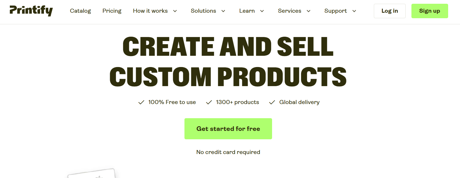 Printify homepage screenshot