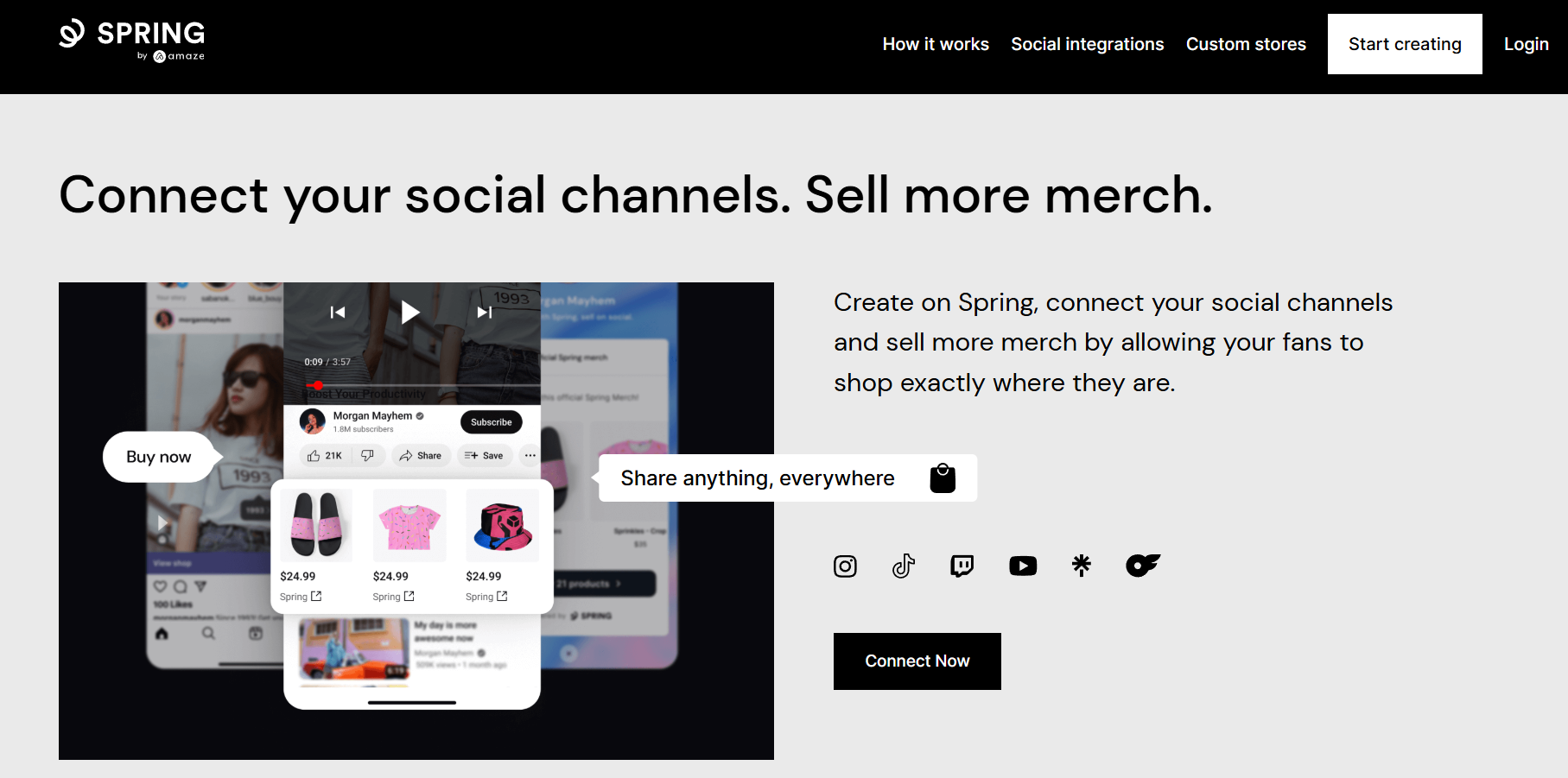 Spring homepage screenshot