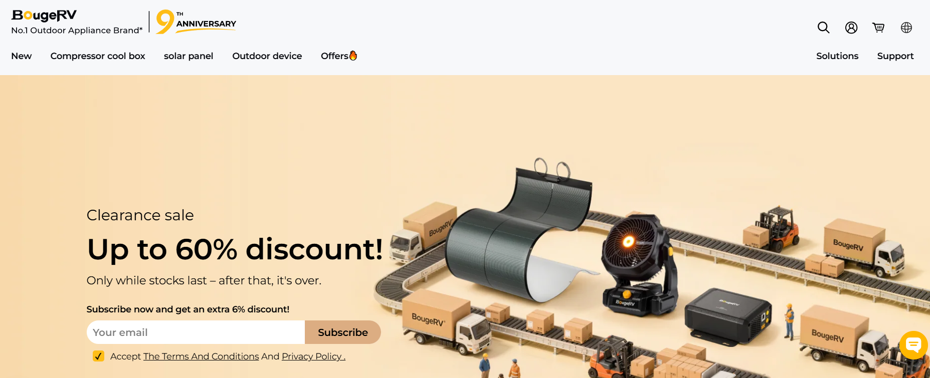 BougeRV homepage screenshot