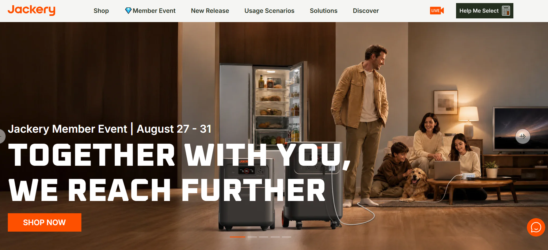 Jackery homepage screenshot