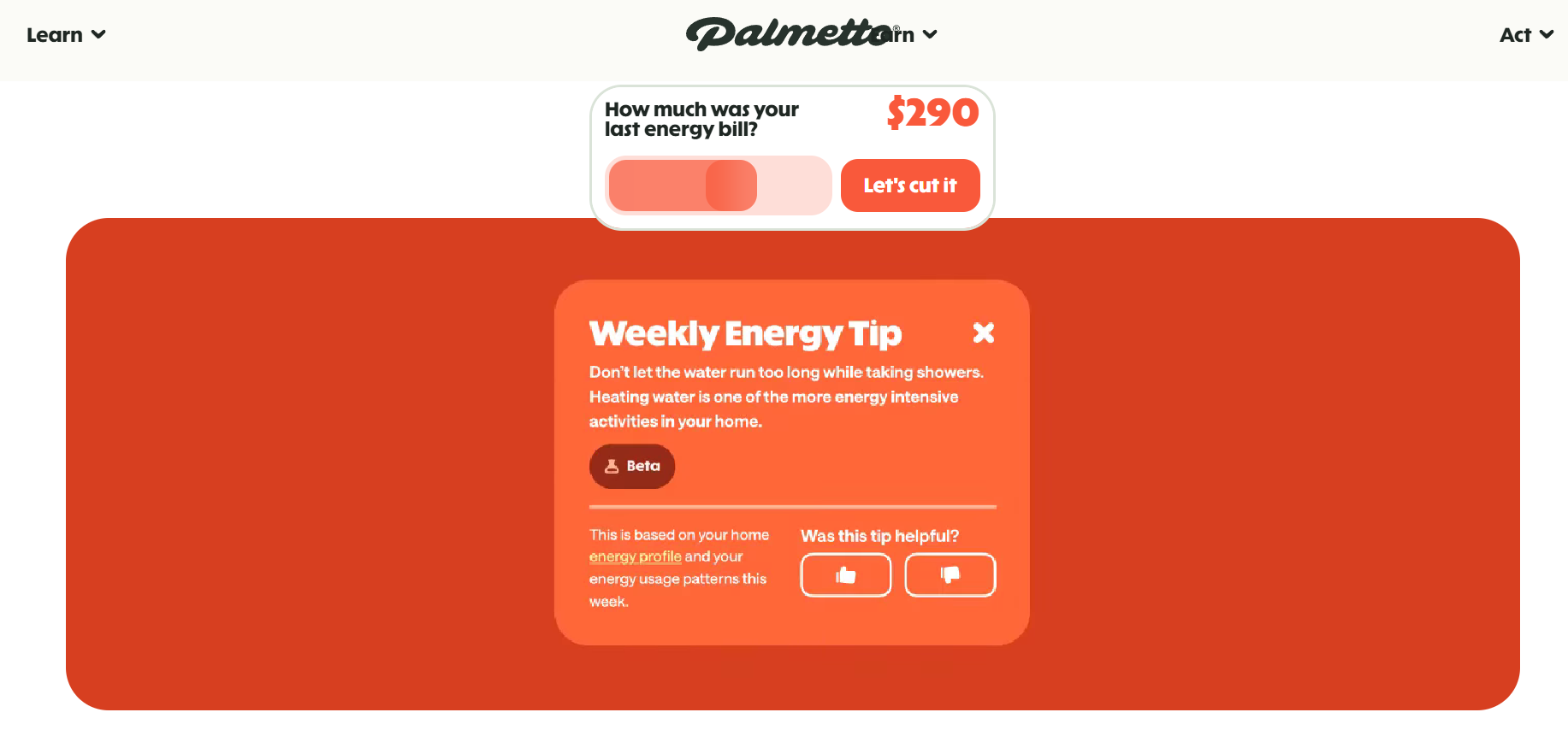 Palmetto homepage screenshot