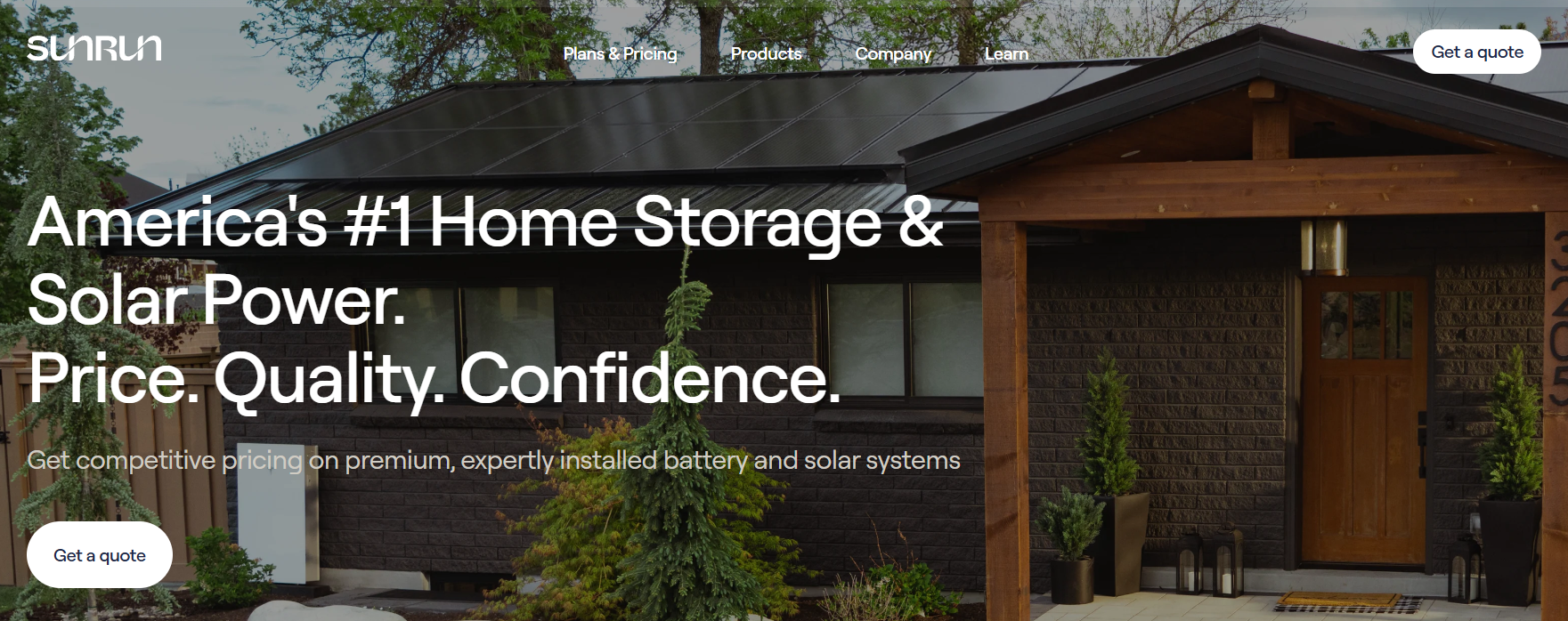 Sunrun homepage screenshot