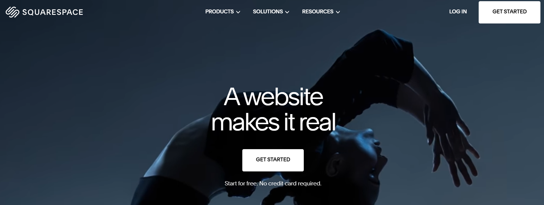 Squarespace homepage screenshot