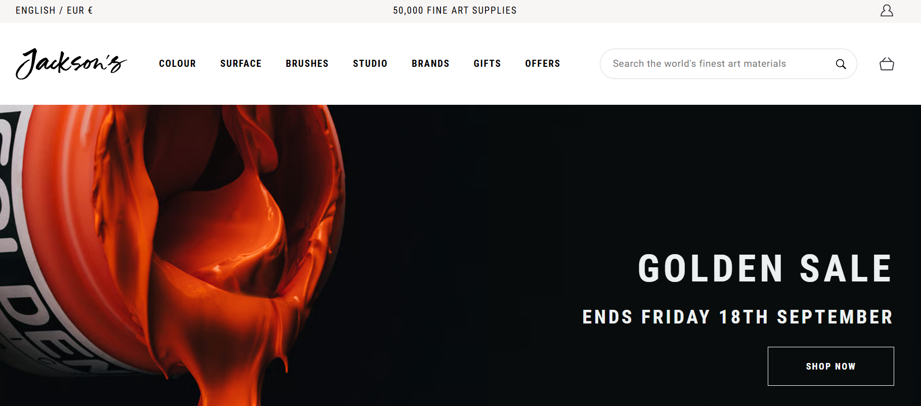 Jackson's Art art affiliate homepage