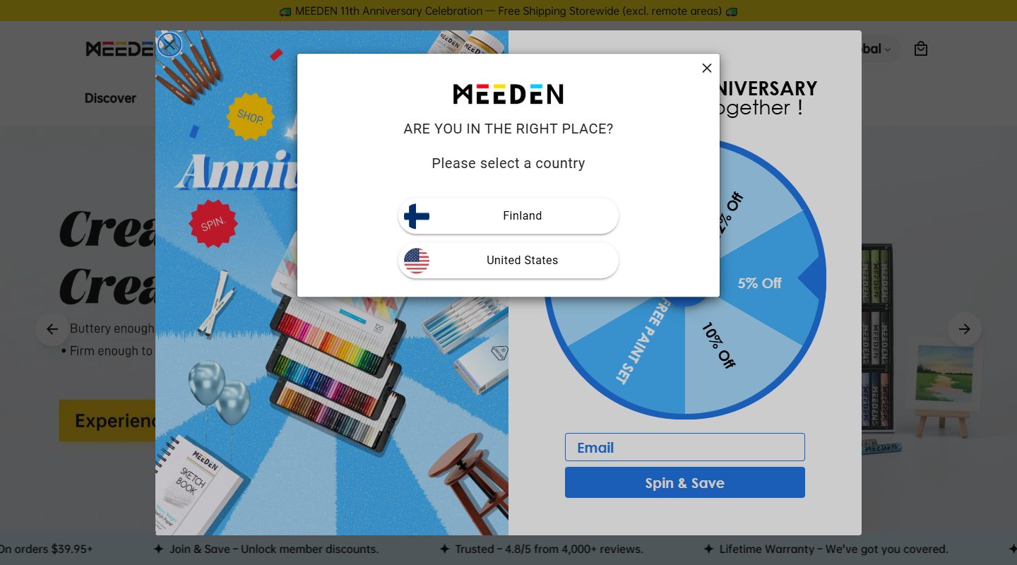MEEDEN Art art affiliate homepage