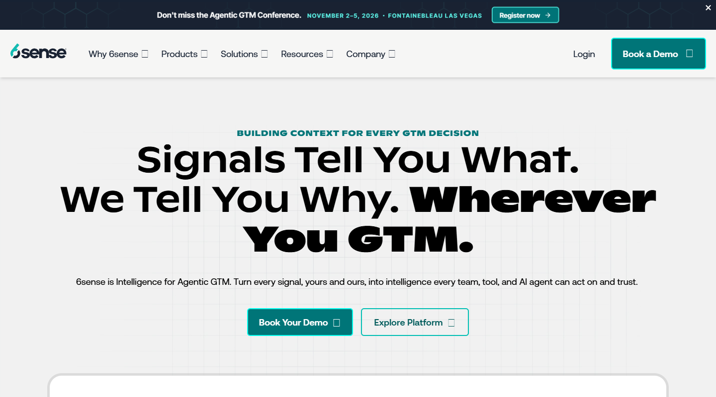 6sense predictive B2B intent platform