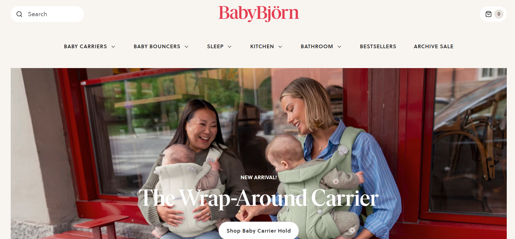 BabyBjorn baby affiliate homepage