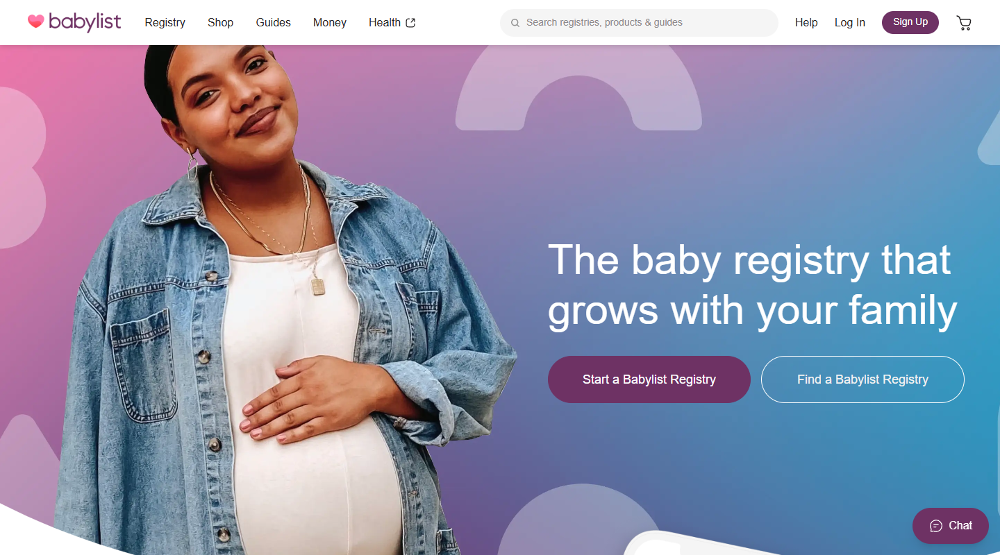 Babylist baby affiliate homepage