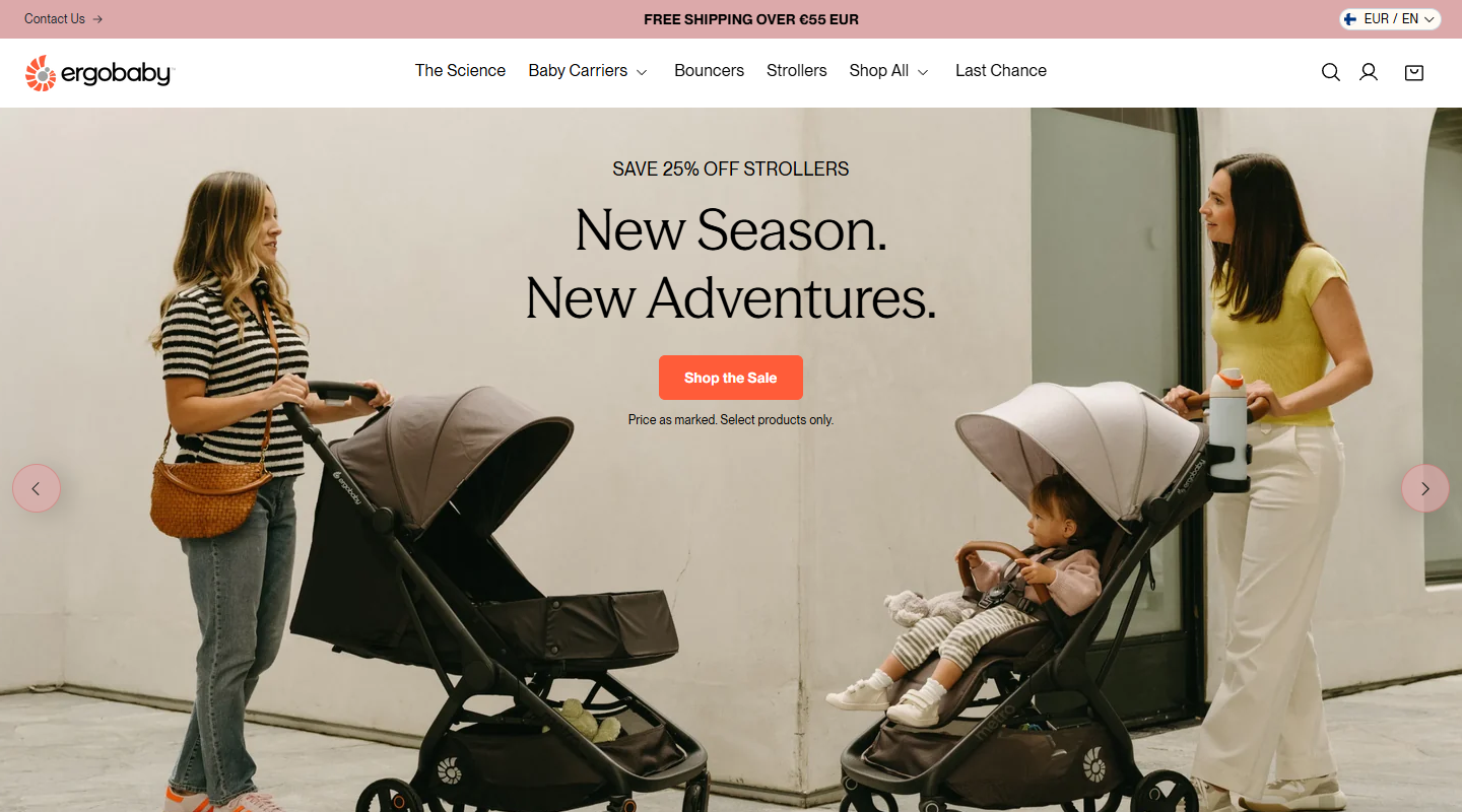 Ergobaby baby affiliate homepage
