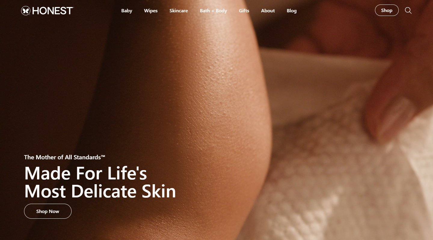 The Honest Company baby affiliate homepage