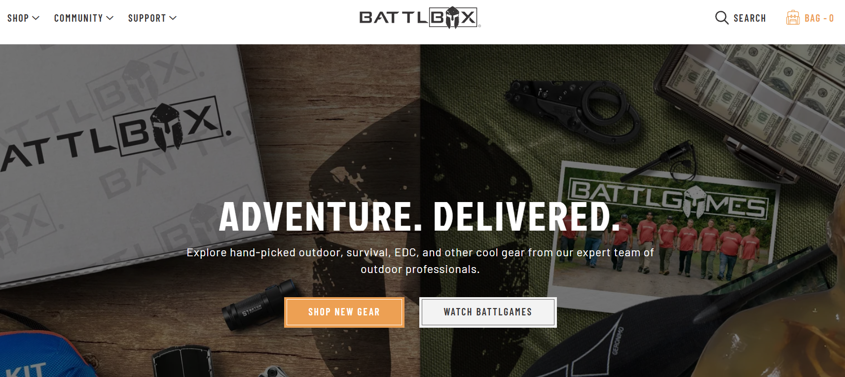 BattlBox homepage