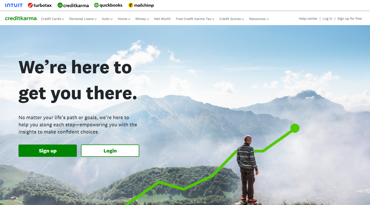 Credit Karma homepage