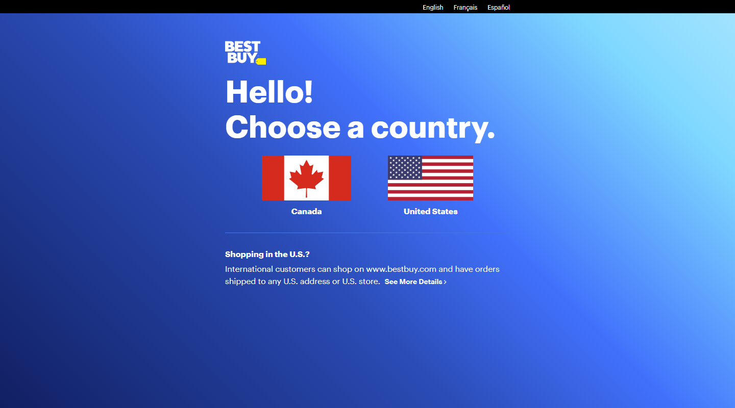 Best Buy electronics store homepage