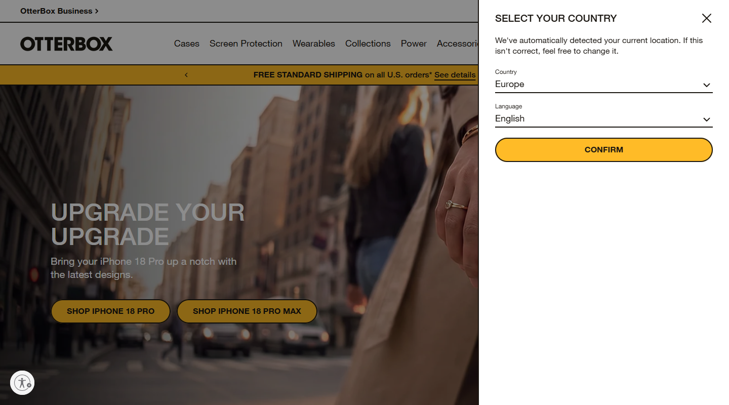 OtterBox rugged phone cases homepage