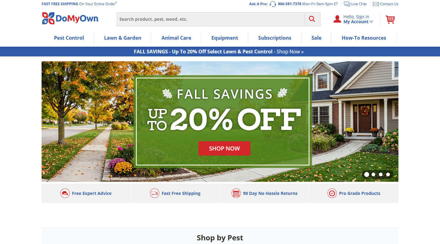 DoMyOwn gardening affiliate homepage