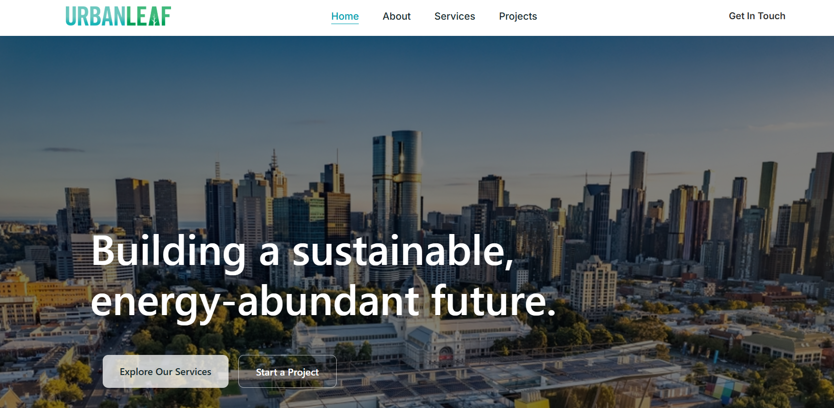 Urban Leaf gardening affiliate homepage