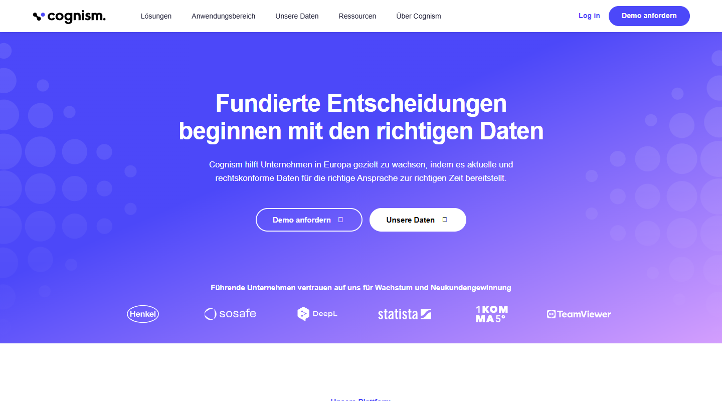 Cognism homepage