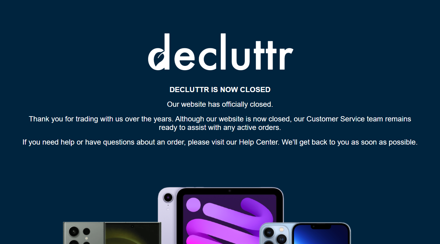 Decluttr refurbished tech and trade-in homepage