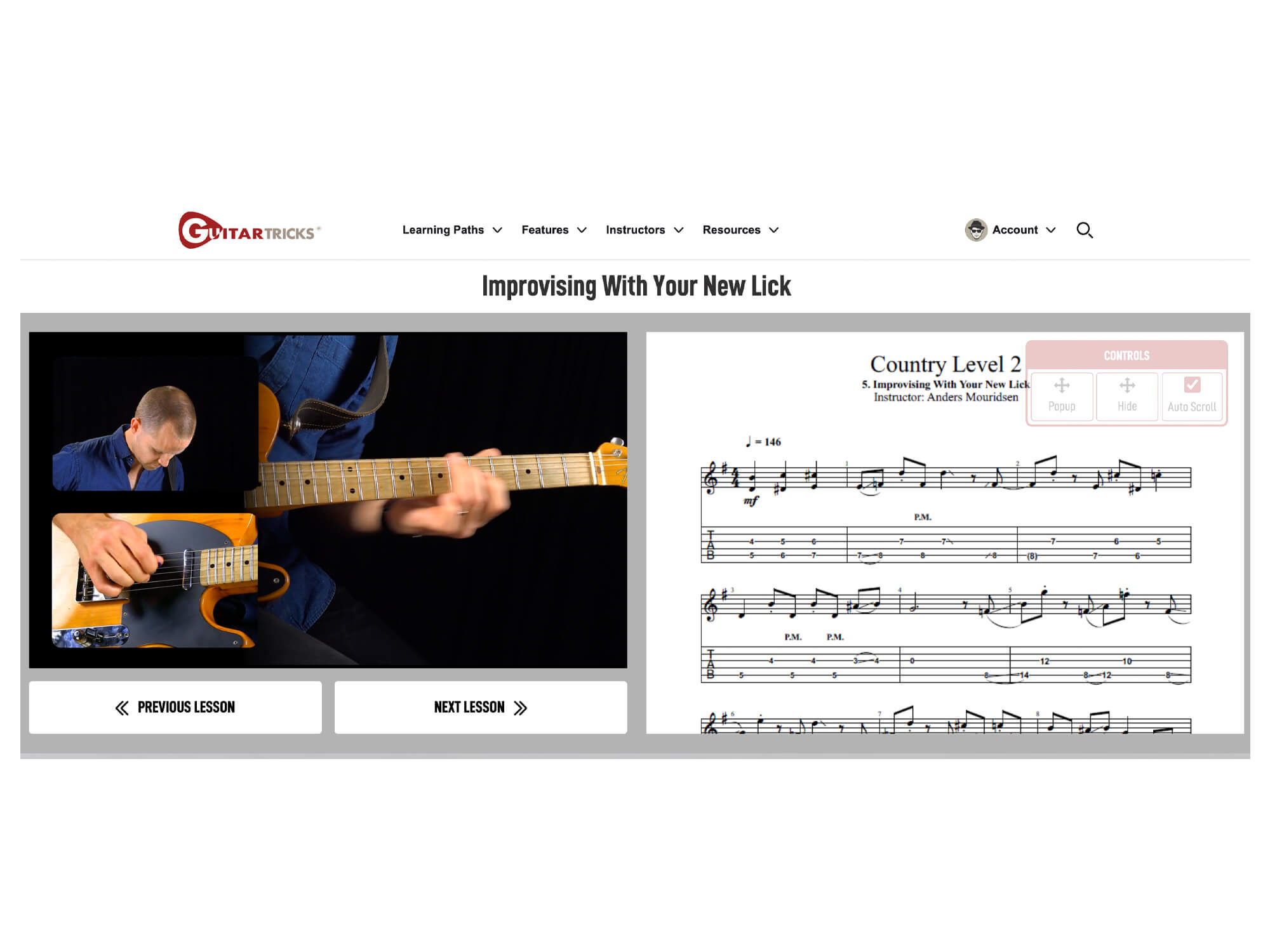 Guitar Tricks music affiliate homepage