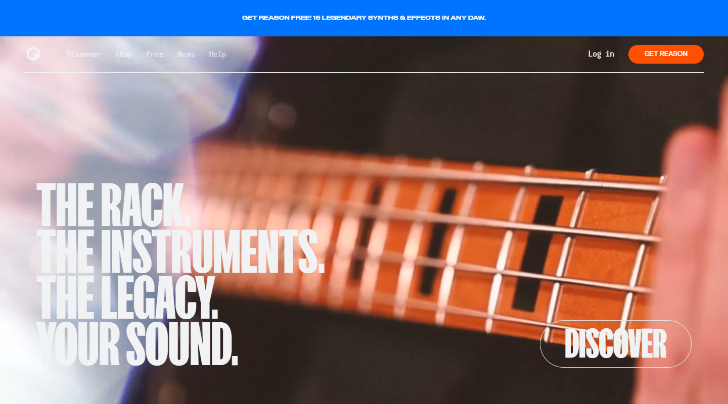 Reason Studios music affiliate homepage