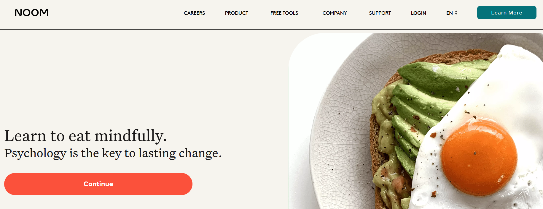 Noom homepage