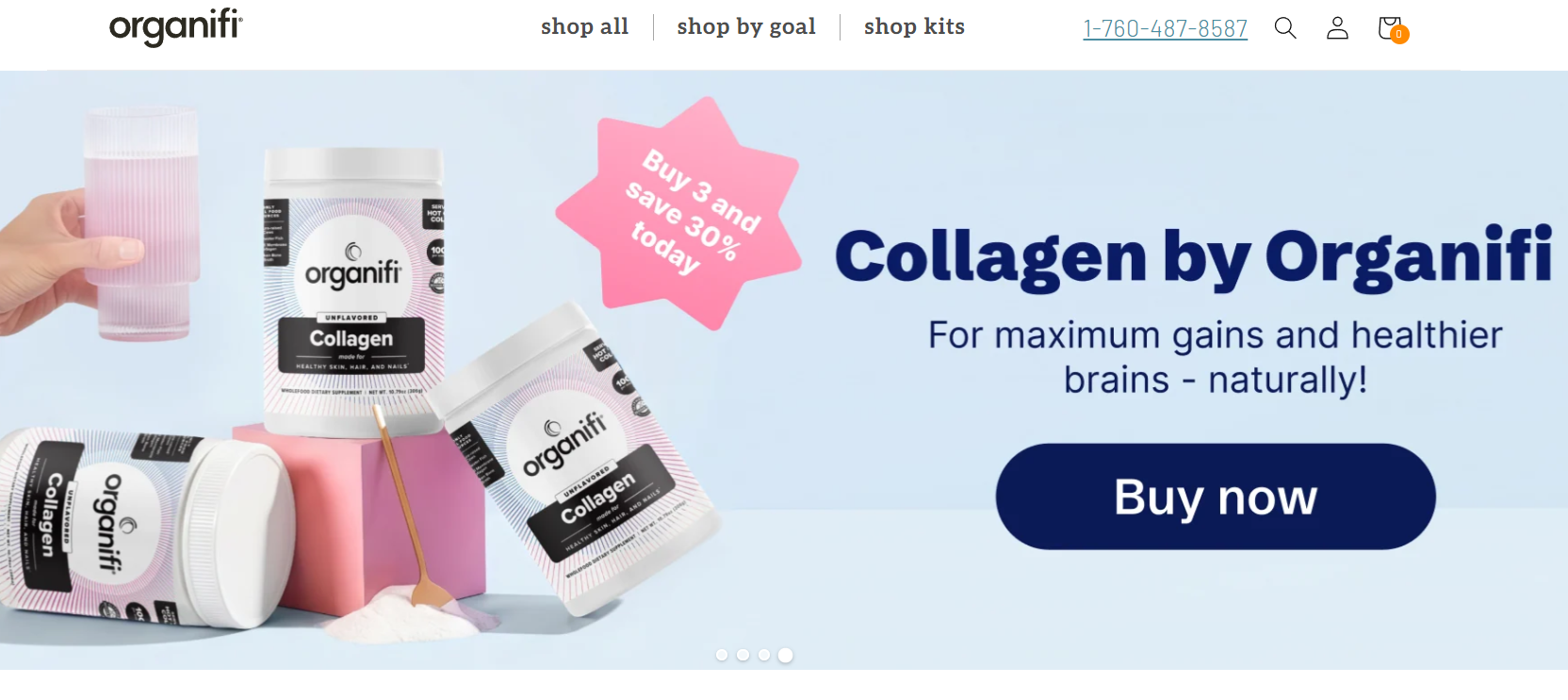 Organifi homepage