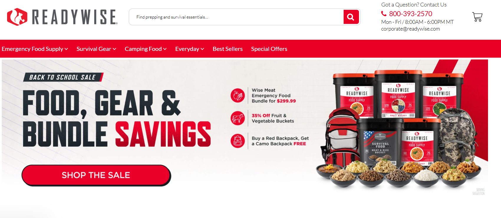 ReadyWise homepage