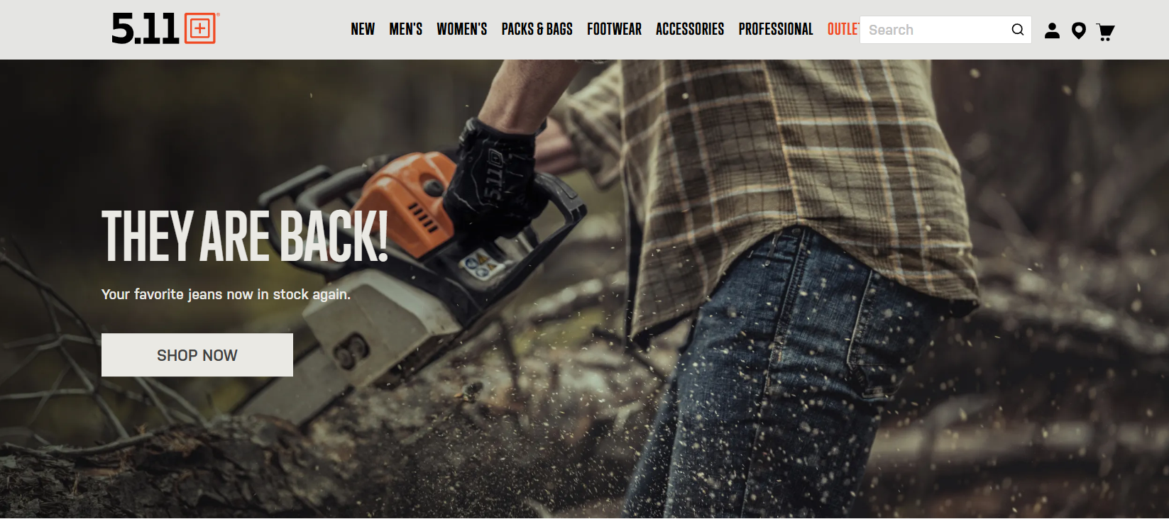 5.11 Tactical homepage