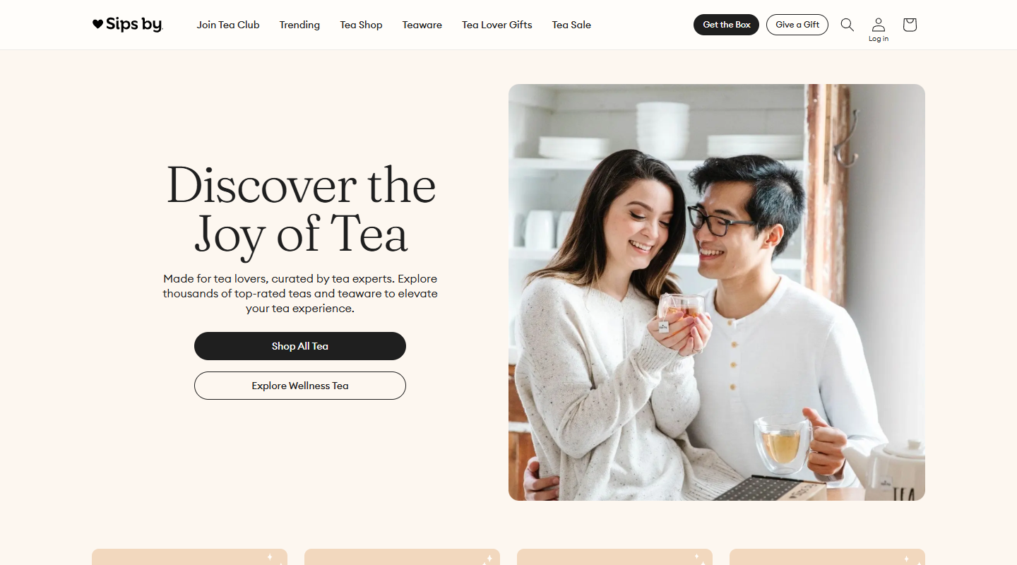 By Sips ritual tea brand homepage