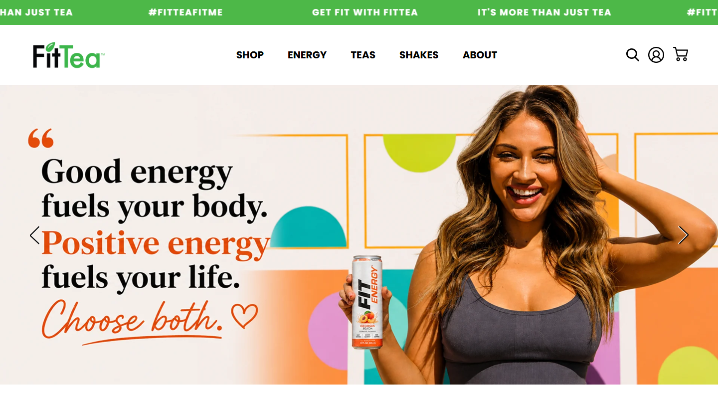 Fit Tea detox tea homepage