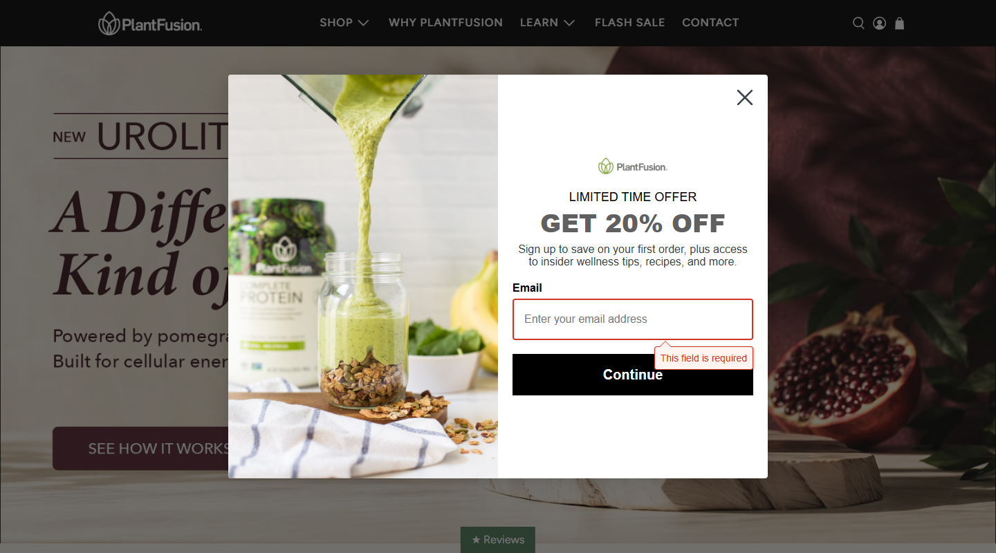 PlantFusion vegan affiliate homepage