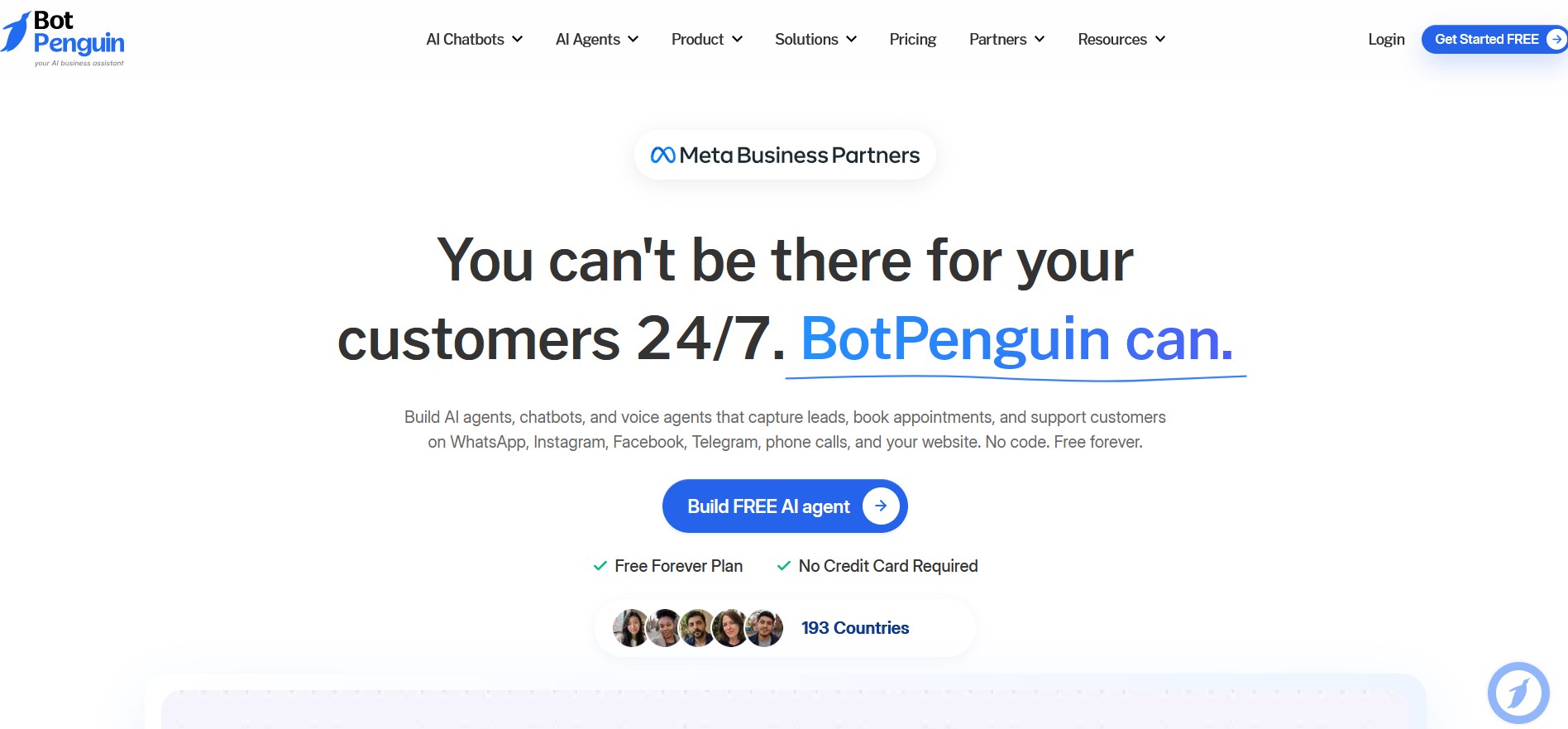 BotPenguin homepage, an Instagram auto comment tool