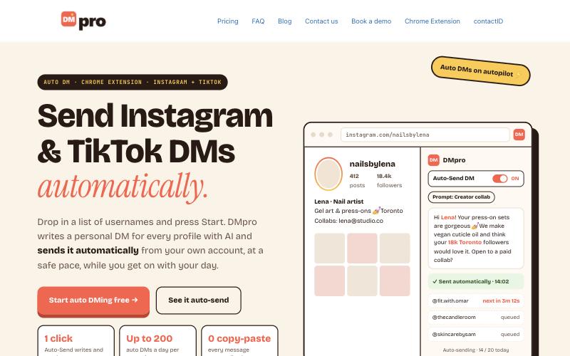 DMpro Chrome extension