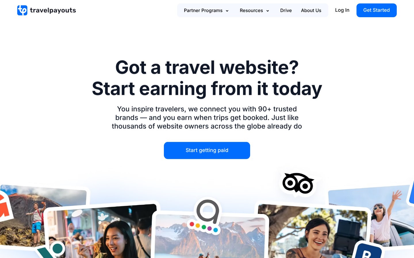 Travelpayouts homepage, a travel affiliate program