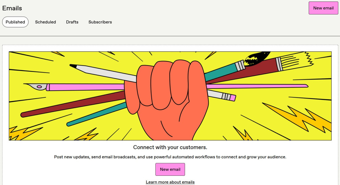 Gumroad email list management showing subscriber export options.
