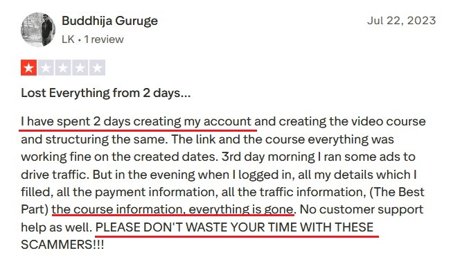 Koji review about lost data and account after 2 days of customization.