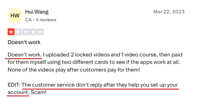 Review about Koji's non-functional video apps and lack of support.