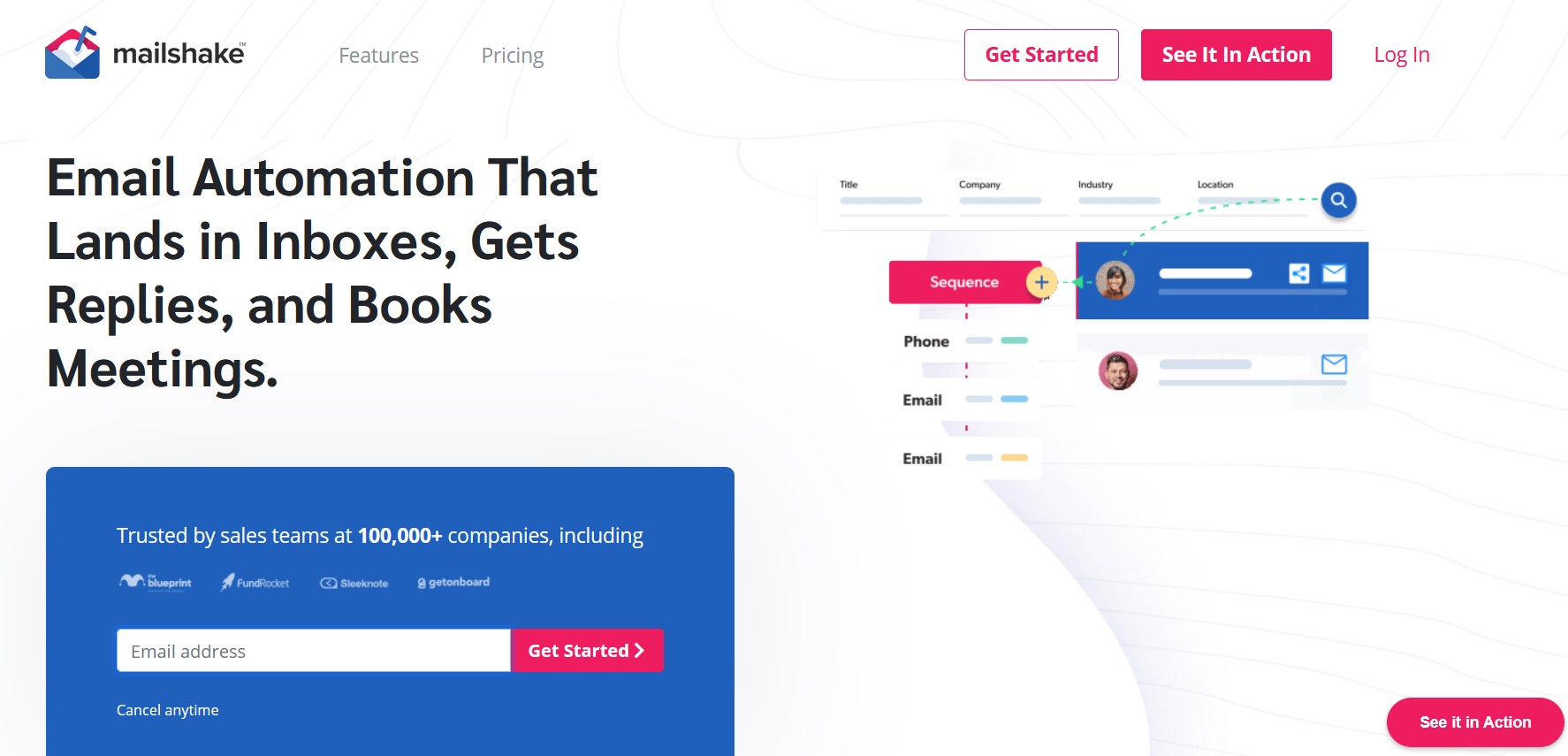Mailshake sales engagement platform with cold email sequences, dialer, LinkedIn tasks, and AI writing.