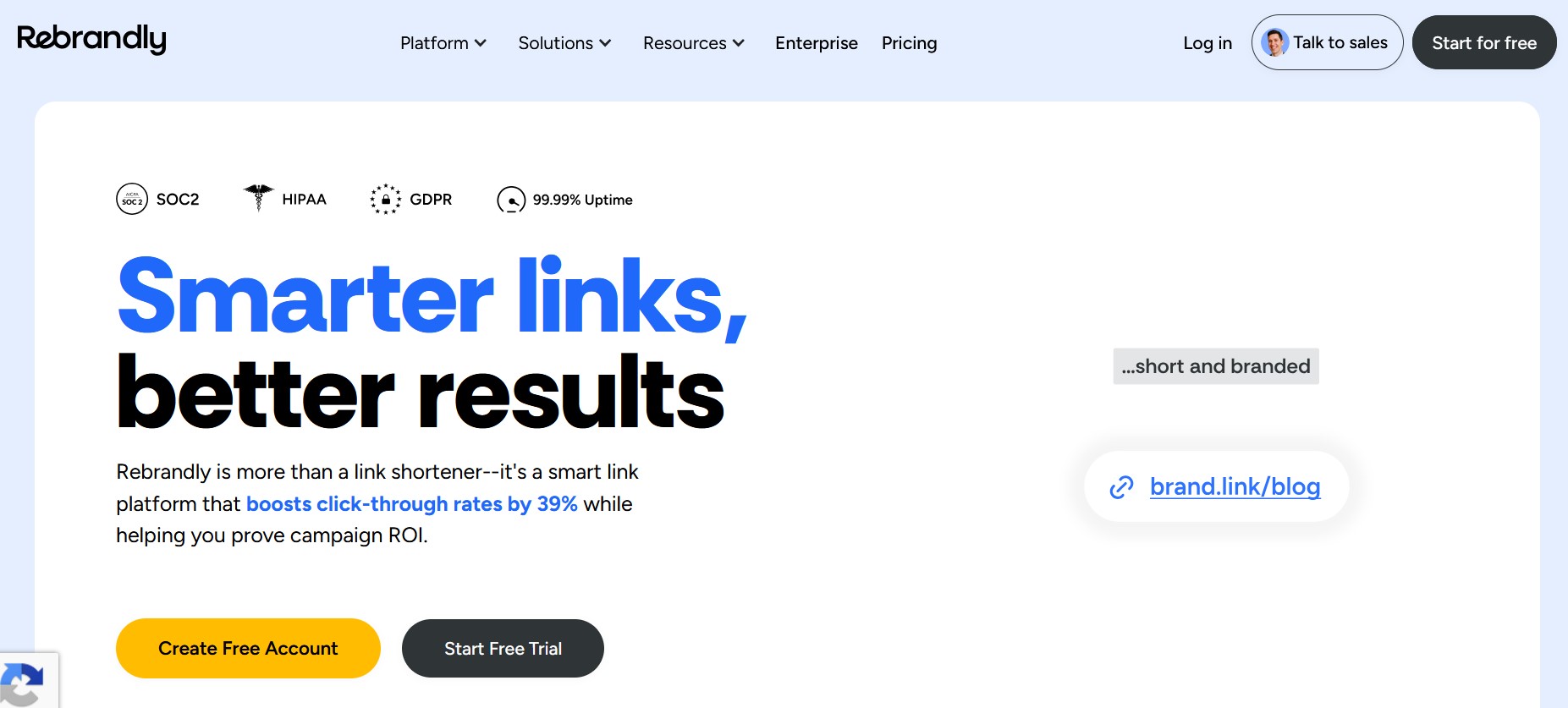 Rebrandly homepage - branded-link specialist Replug alternative with strong API for developers.