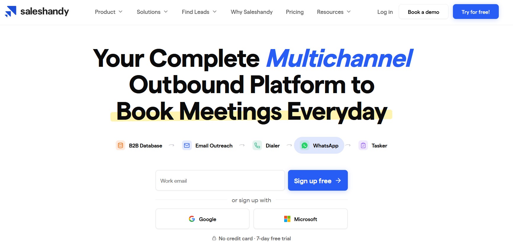 Saleshandy dashboard - all-in-one cold email platform with sending, sequencing, verification, and B2B prospecting.