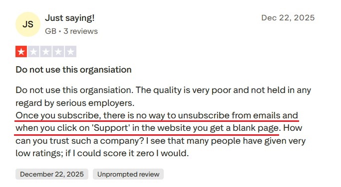 Review about The Leap technical issues and email subscription problems.