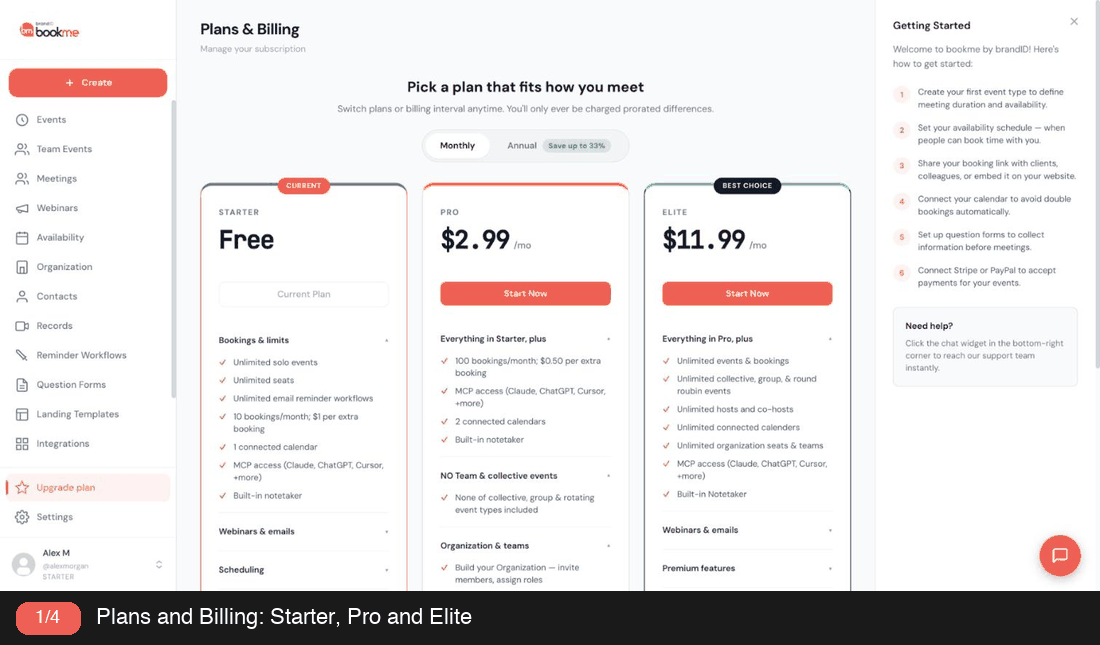 Tour of Plans, Settings and Embed