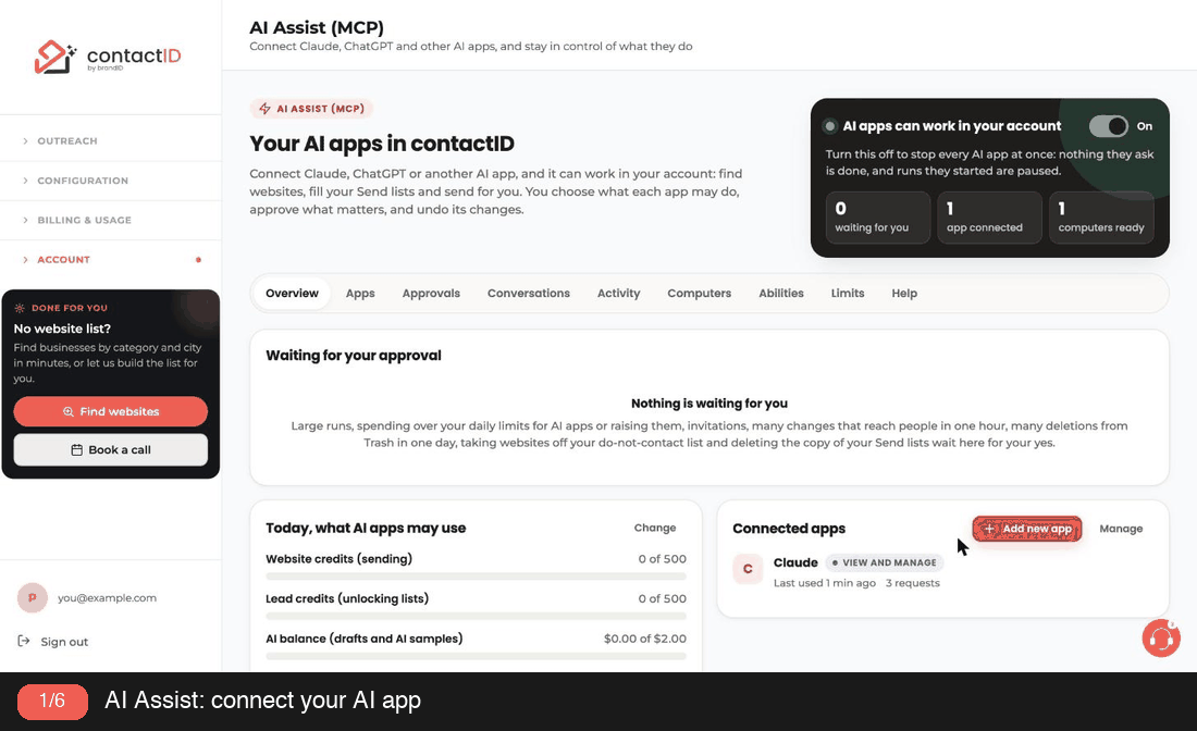 Tour of AI Assist: apps, abilities, limits, activity and computers